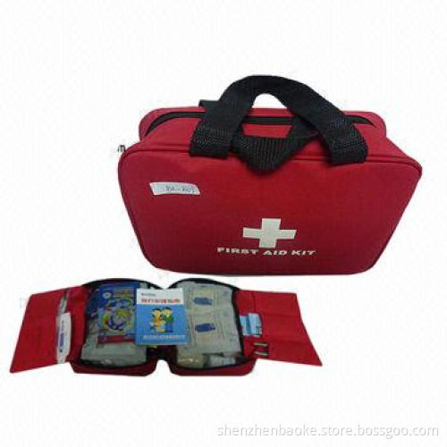 Auto first-aid bag, made of nylon, with medical products for car/outdoor use